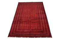 Tapis afghan - Boukhara - 293 x 192 cm - rouge