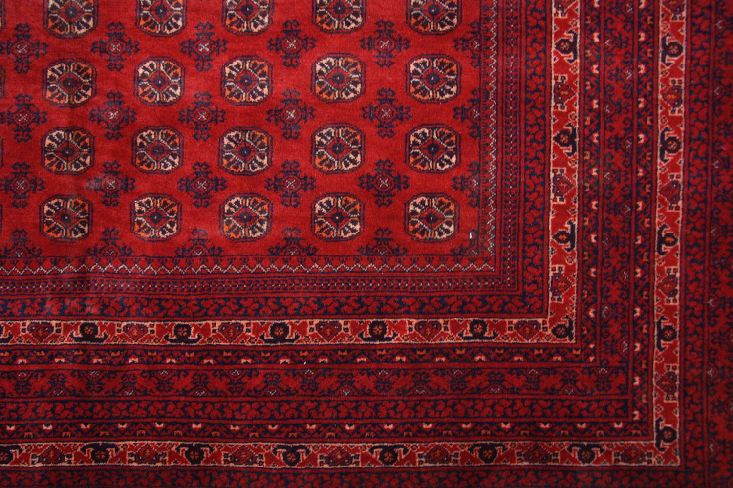 Tapis afghan - Boukhara - 293 x 192 cm - rouge