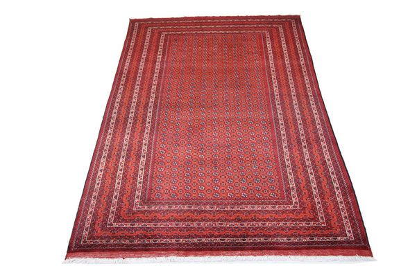 Tapis afghan - Boukhara - 296 x 191 cm - rouge