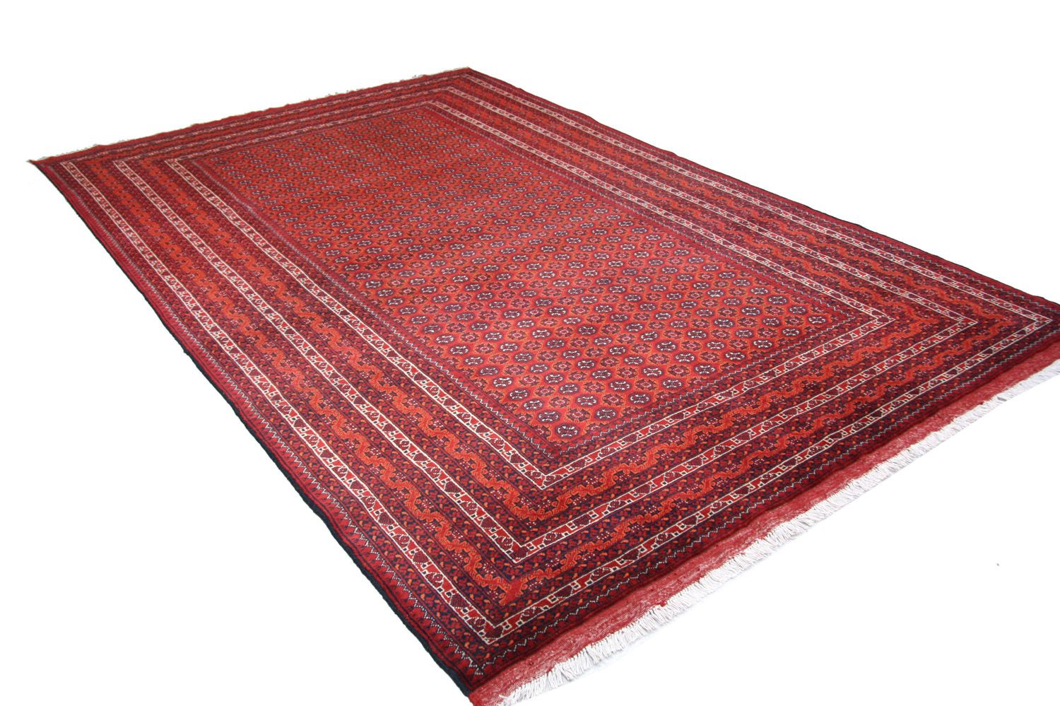 Tapis afghan - Boukhara - 296 x 191 cm - rouge