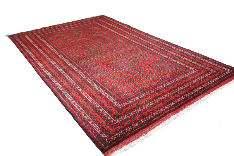 Tapis afghan - Boukhara - 296 x 191 cm - rouge