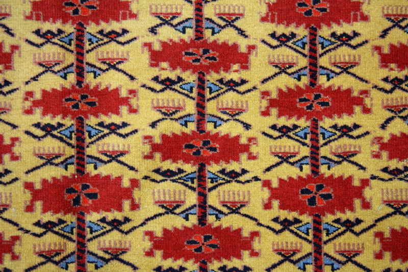 Tapis afghan - Boukhara - 298 x 200 cm - or