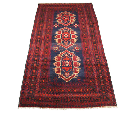 Tapis de couloir Tapis Belutsch - 294 x 142 cm - bleu