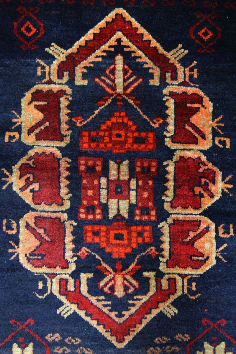 Tapis de couloir Tapis Belutsch - 294 x 142 cm - bleu