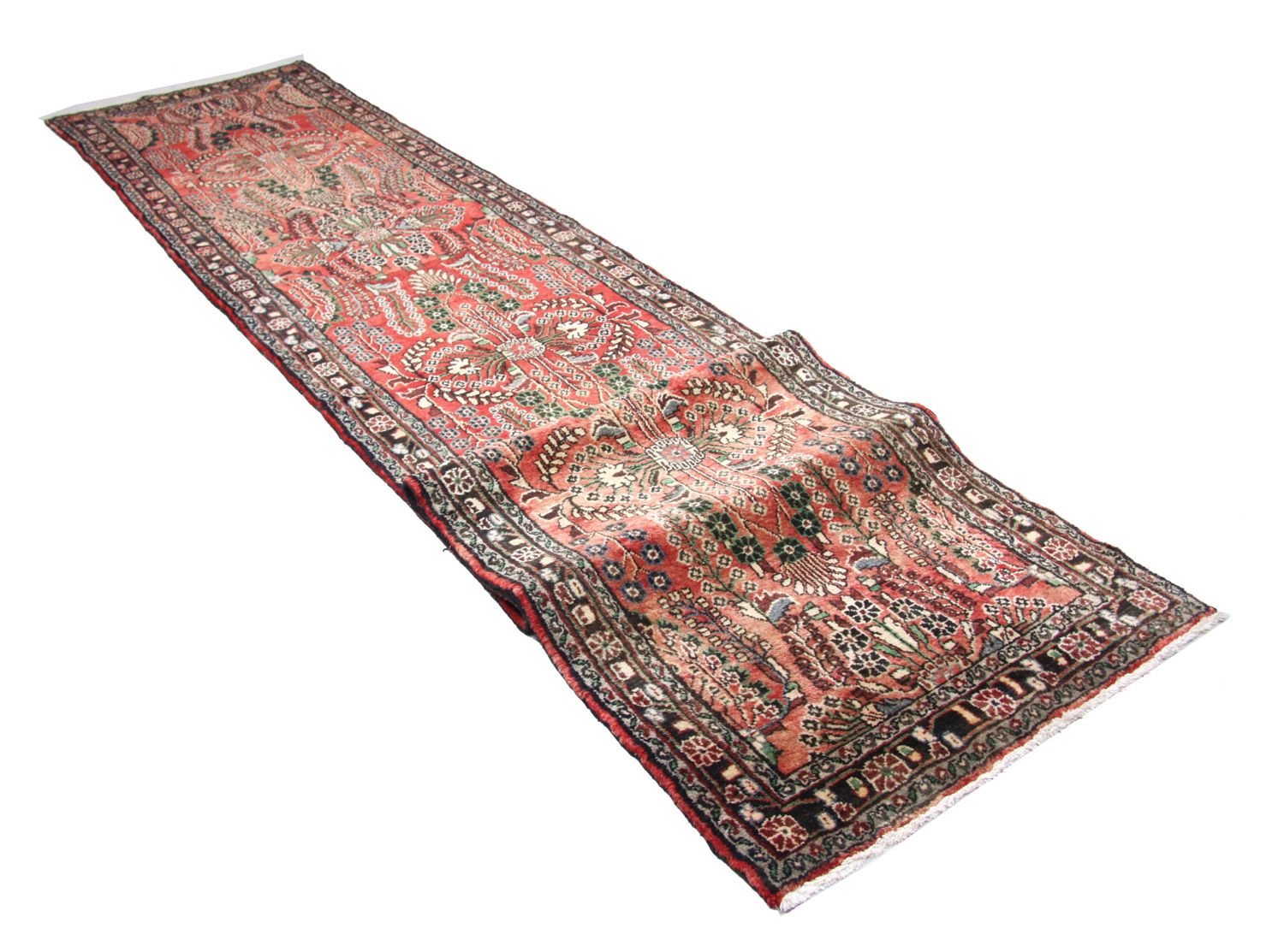 Tapis de couloir Tapis persan - Nomadic - 453 x 90 cm - rouge