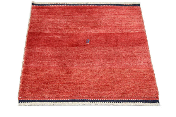 Tapis Gabbeh - Persan carré  - 111 x 111 cm - rouge