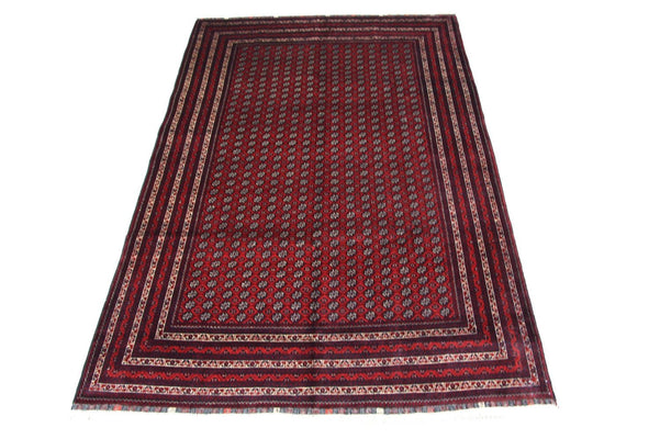 Tapis afghan - Boukhara - 293 x 196 cm - rouge