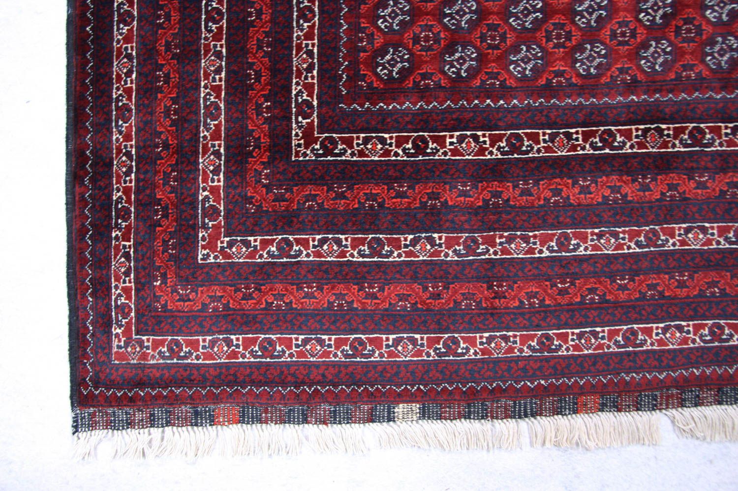 Tapis afghan - Boukhara - 293 x 196 cm - rouge