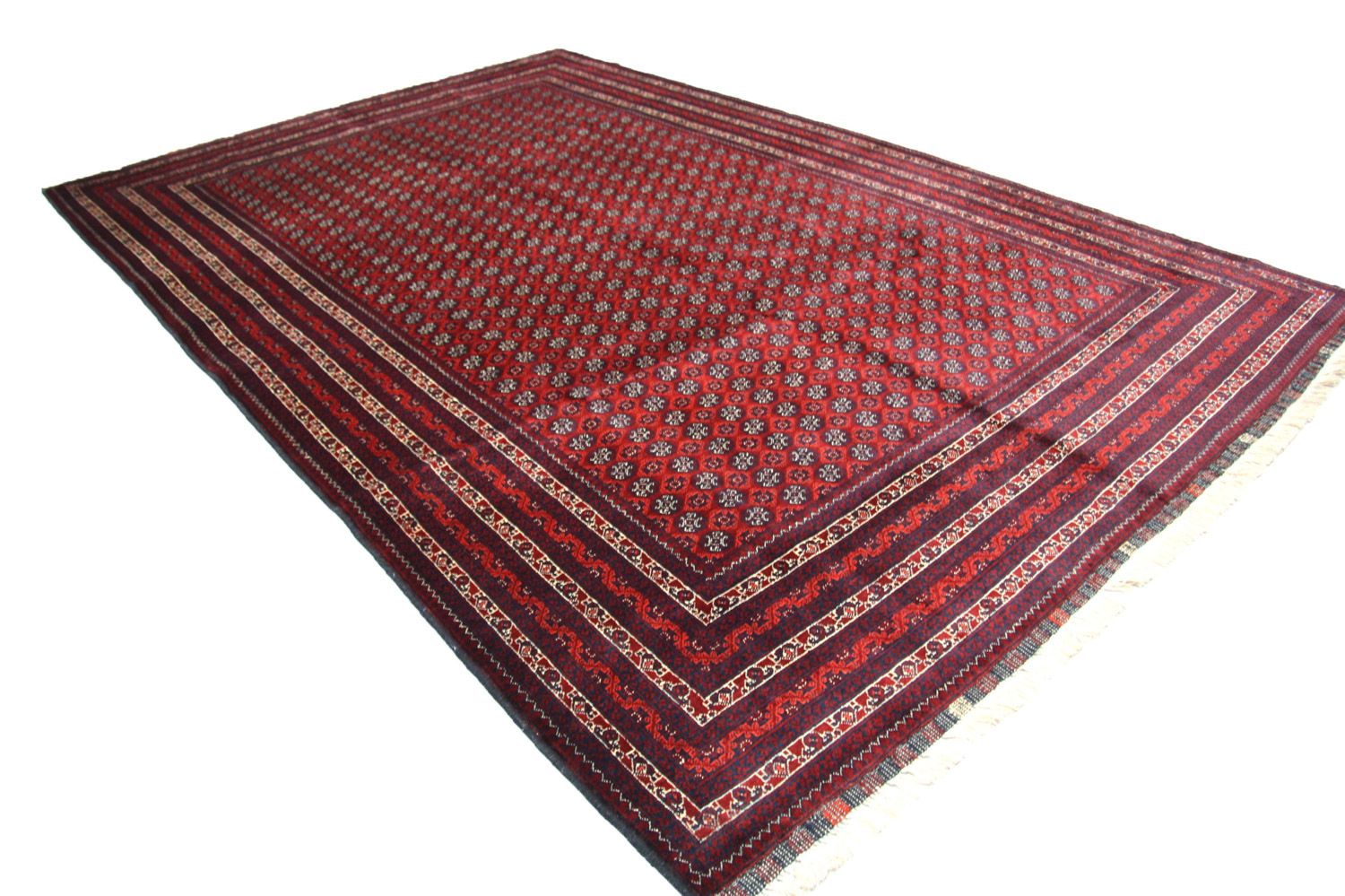 Tapis afghan - Boukhara - 293 x 196 cm - rouge