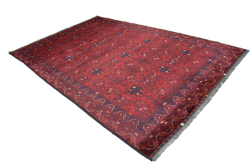 Tapis afghan - 293 x 196 cm - rouge