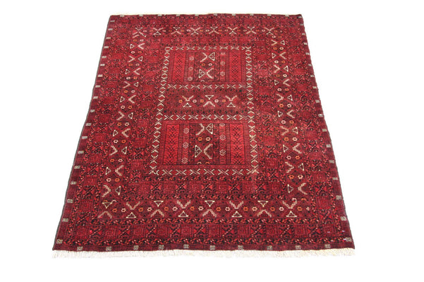 Tapis afghan - 208 x 150 cm - rouge