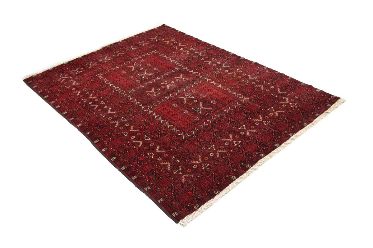 Tapis afghan - 208 x 150 cm - rouge