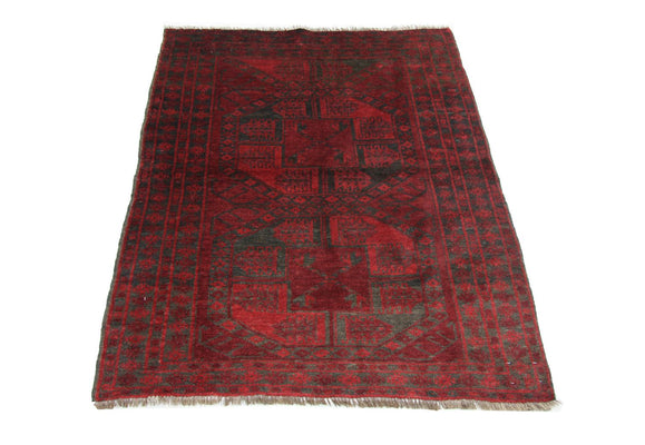 Tapis afghan - 154 x 114 cm - rouge