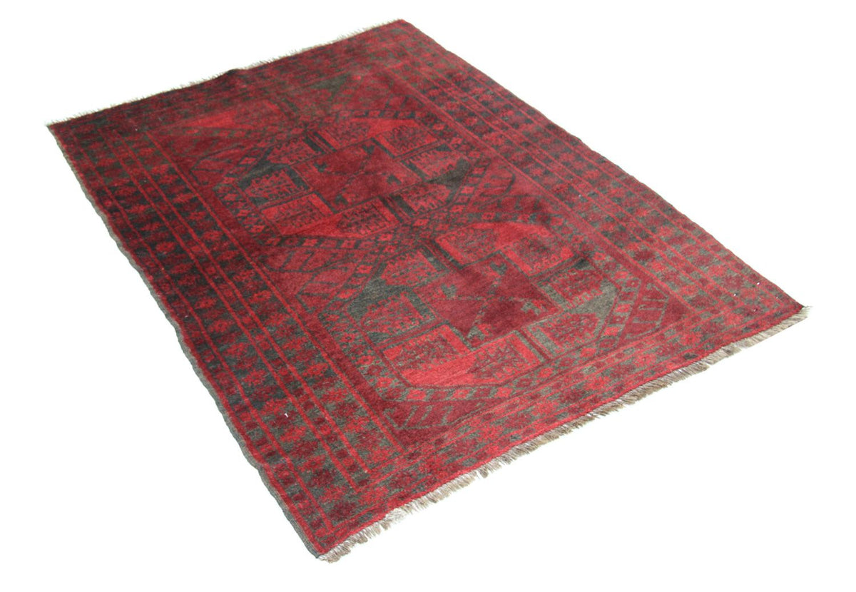 Tapis afghan - 154 x 114 cm - rouge