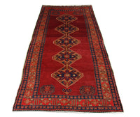 Tapis de couloir Tapis persan - Nomadic - 369 x 178 cm - rouge