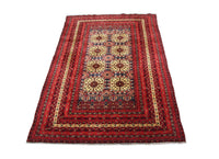 Tapis afghan - 288 x 195 cm - rouge