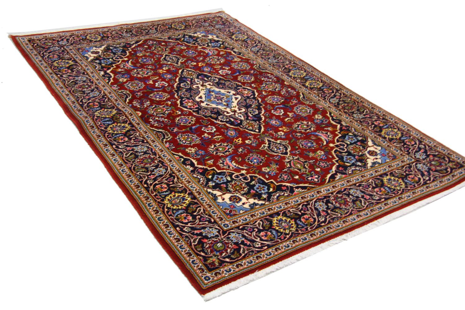 Tapis persan - Keshan - 204 x 138 cm - bleu