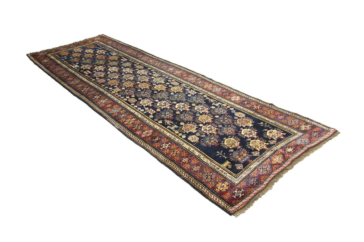 Tapis de couloir Tapis persan - Nomadic - 331 x 113 cm - bleu