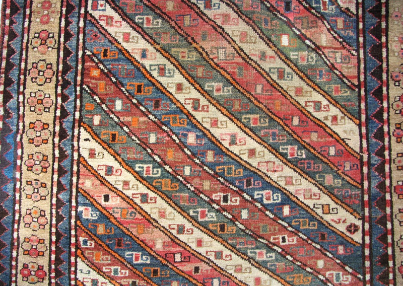 Tapis de couloir Tapis persan - Nomadic - 373 x 120 cm - bleu