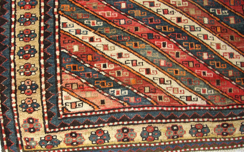 Tapis de couloir Tapis persan - Nomadic - 373 x 120 cm - bleu