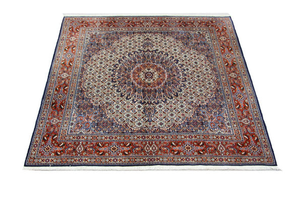 Tapis persan - Classique carré  - 207 x 204 cm - bleu