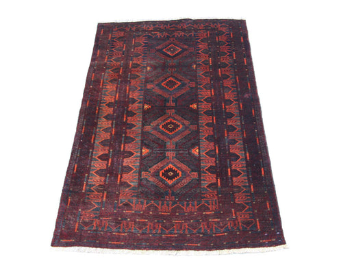 Tapis afghan - 208 x 123 cm - bleu