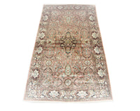 Tapis en soie - Soie du Cachemire - 164 x 91 cm - marron