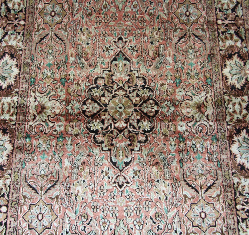 Tapis en soie - Soie du Cachemire - 164 x 91 cm - marron