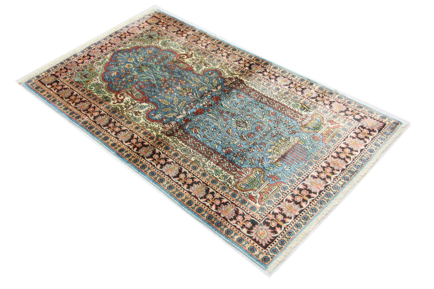 Tapis en soie du Cachemire Tapis 156x90cm - Tapis oriental