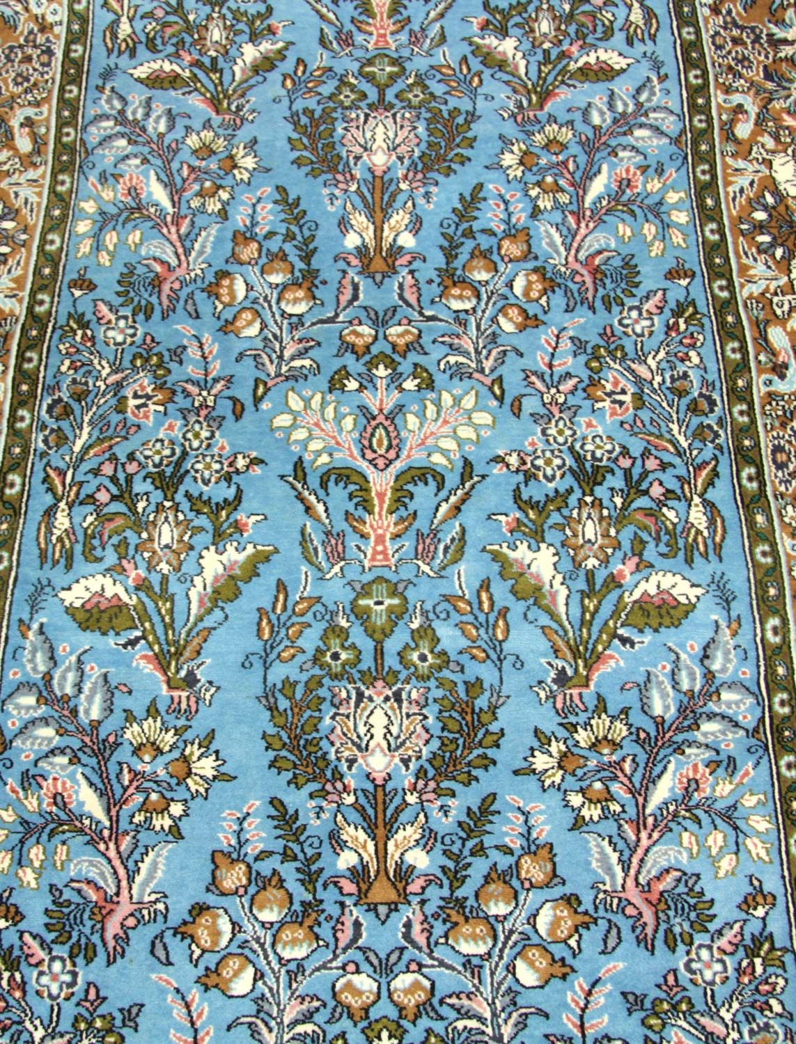 Tapis persan - Ghom - 159 x 108 cm - bleu