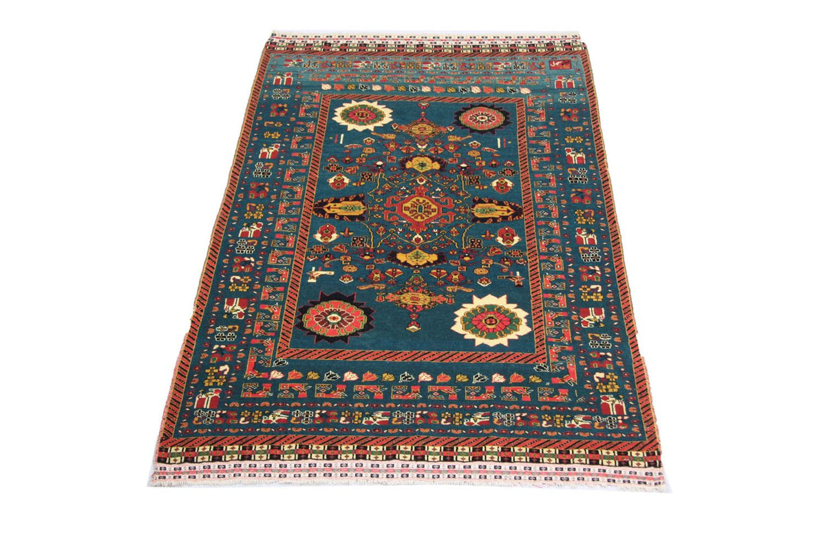 Tapis afghan - 182 x 123 cm - bleu