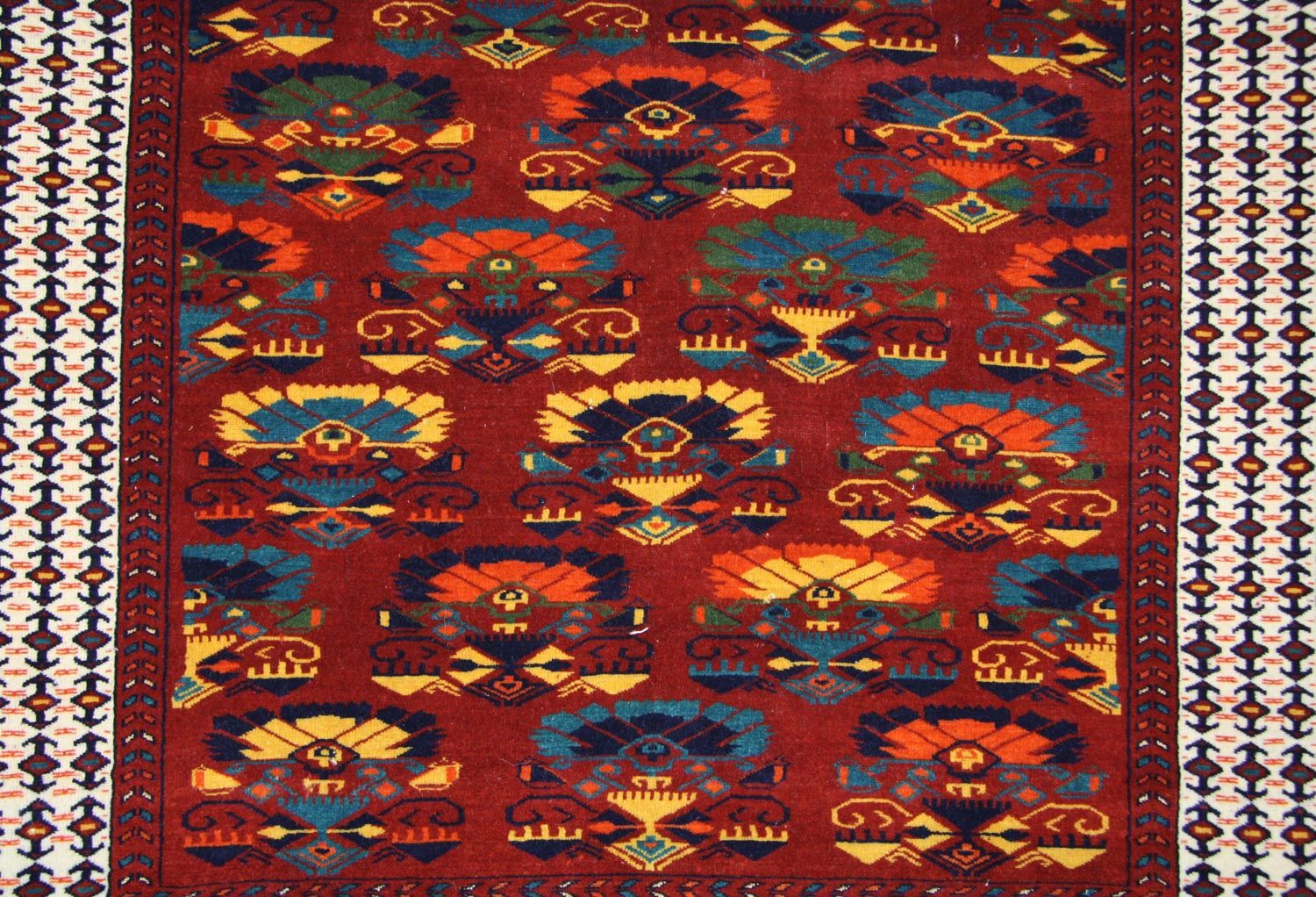 Tapis afghan - 160 x 130 cm - rouille