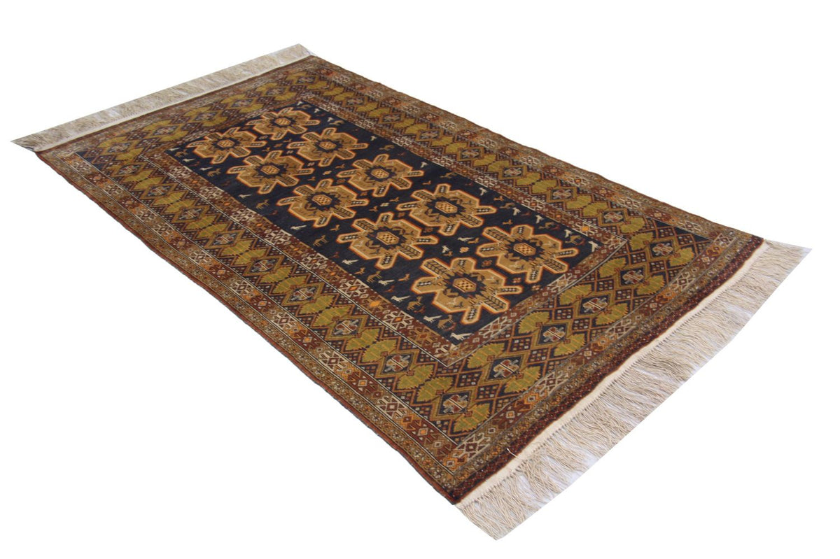 Tapis afghan - 175 x 108 cm - bleu