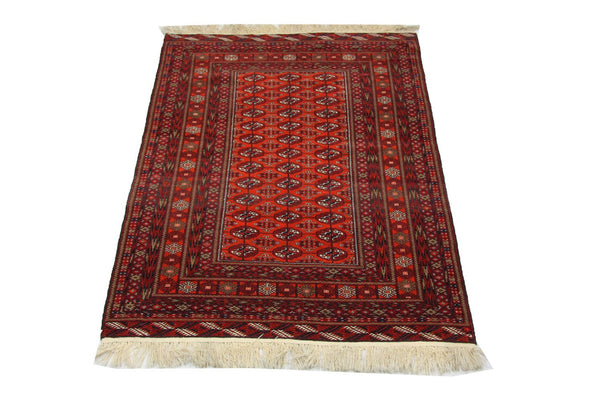 Tapis afghan - 193 x 134 cm - rouge