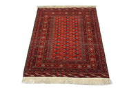 Tapis afghan - 193 x 134 cm - rouge