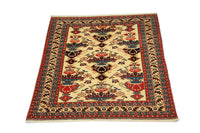 Tapis afghan - 135 x 114 cm - beige