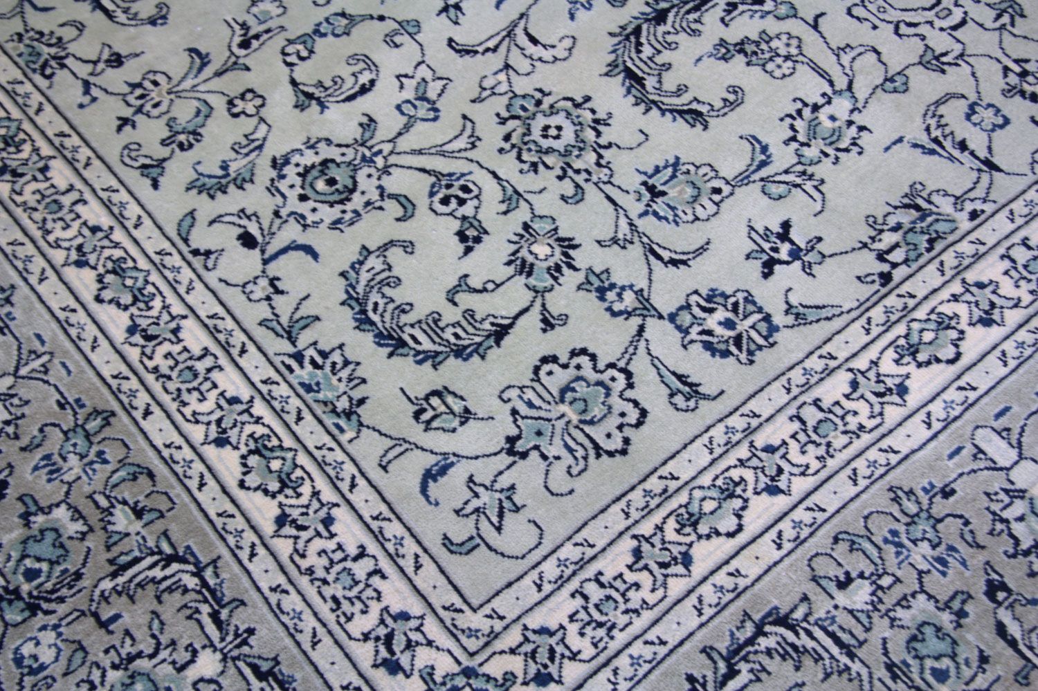 Tapis persan - Keshan - 362 x 251 cm - bleu