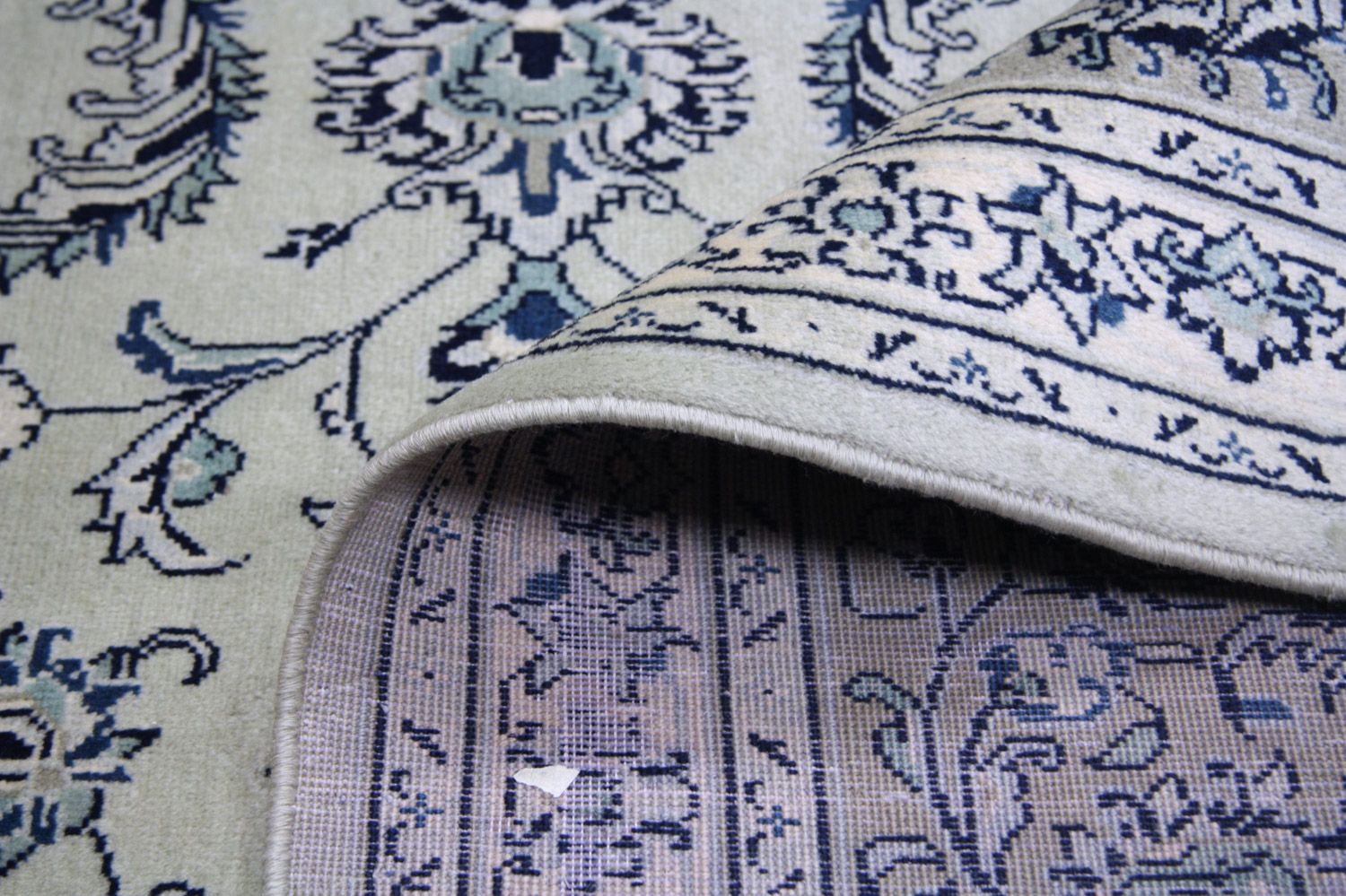 Tapis persan - Keshan - 362 x 251 cm - bleu