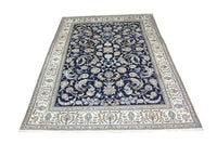 Tapis persan - Nain - 334 x 245 cm - bleu foncé