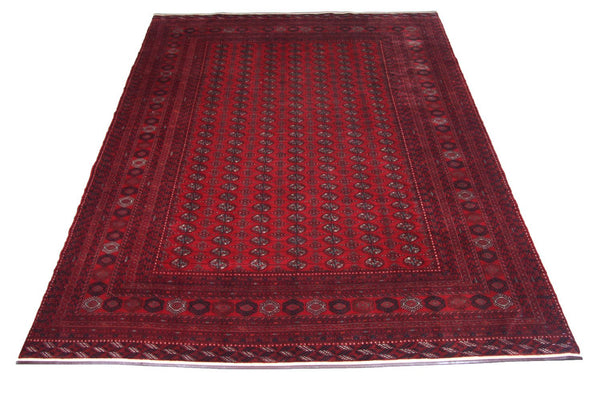 Tapis afghan - Boukhara - 338 x 258 cm - rouge