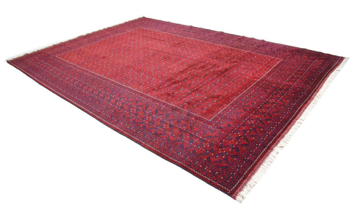 Tapis afghan - Boukhara - 334 x 247 cm - rouge