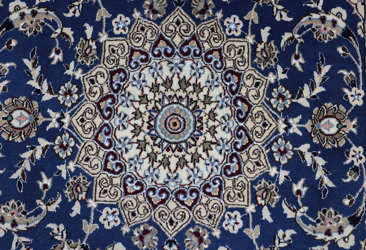 Tapis de couloir Tapis persan - Nain - Royal - 180 x 106 cm - bleu foncé