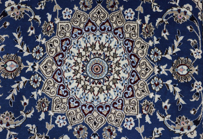 Tapis de couloir Tapis persan - Nain - Royal - 180 x 106 cm - bleu foncé