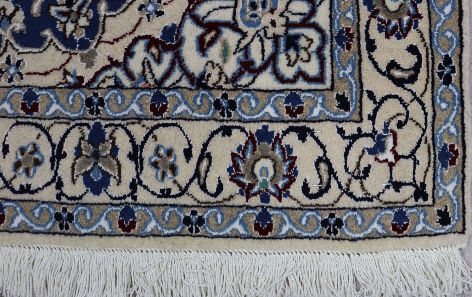 Tapis de couloir Tapis persan - Nain - Royal - 180 x 106 cm - bleu foncé