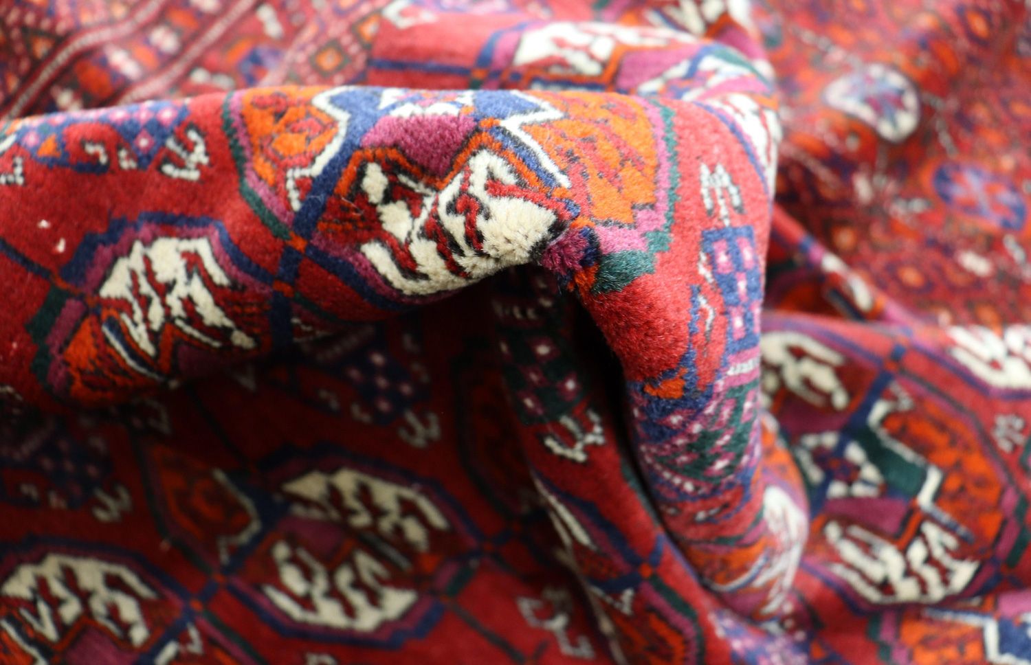 Tapis afghan - Boukhara - 180 x 123 cm - rouge