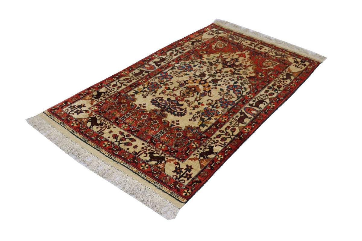 Tapis afghan - 197 x 113 cm - beige