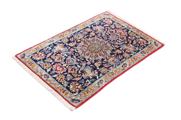 Tapis persan - Isfahan - Premium - 91 x 67 cm - bleu