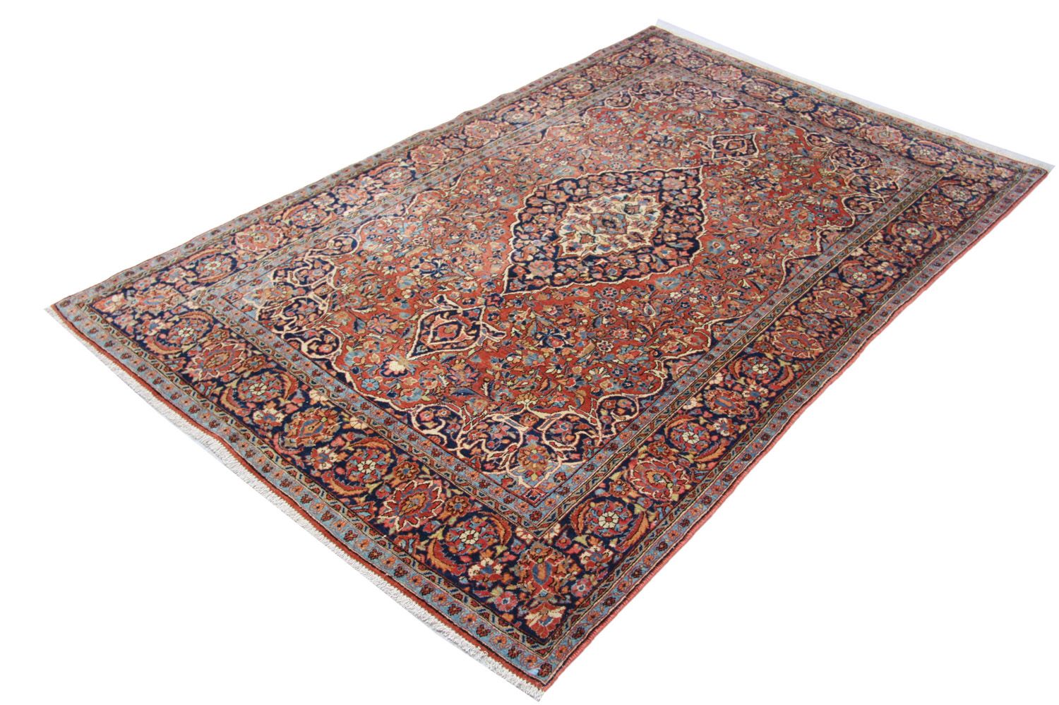 Tapis persan - Keshan - 212 x 130 cm - marron