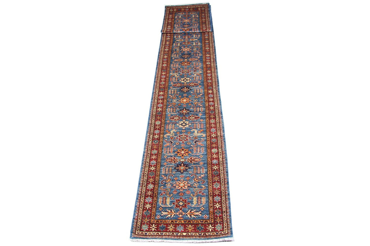 Tapis de couloir Tapis Ziegler - 600 x 82 cm - bleu