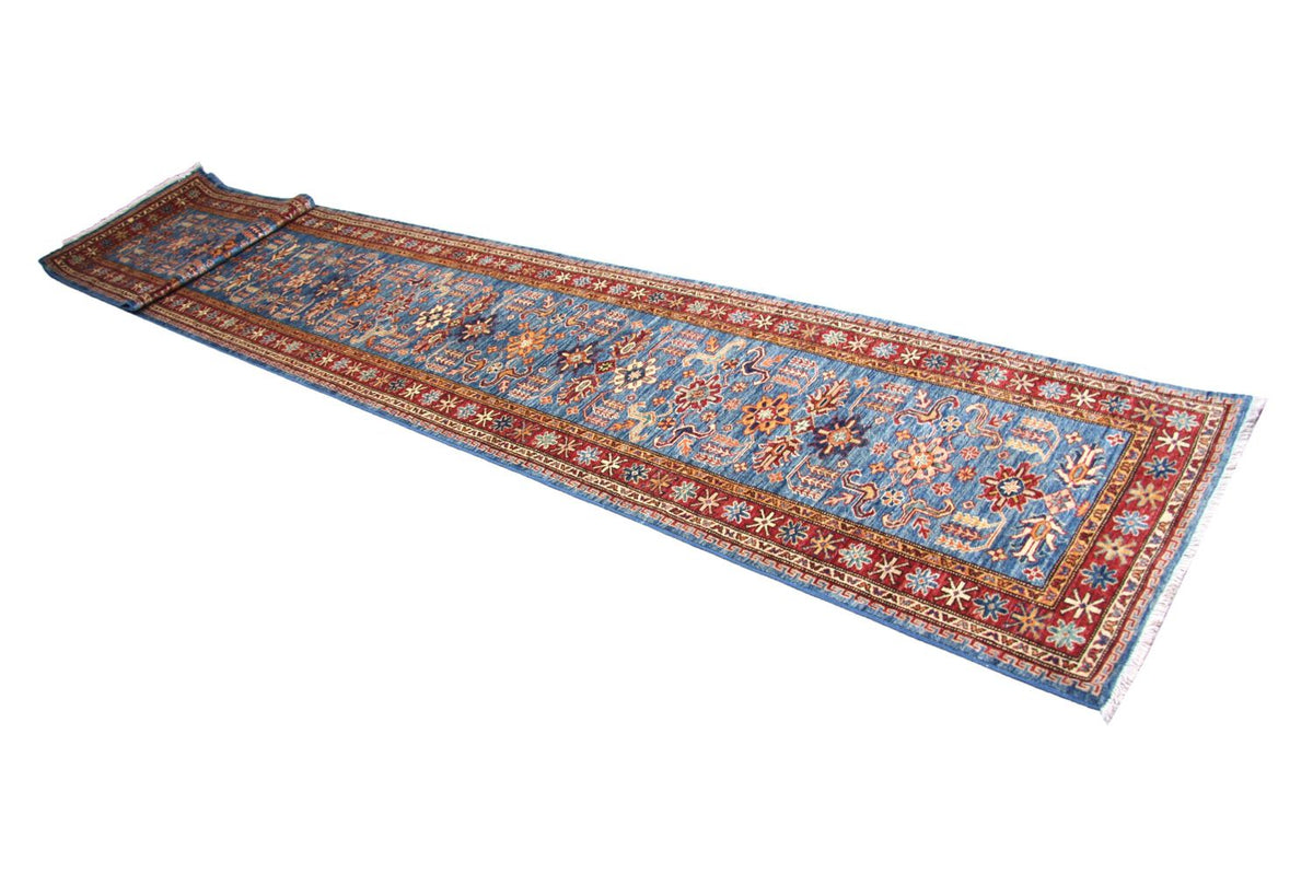 Tapis de couloir Tapis Ziegler - 600 x 82 cm - bleu